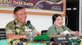 Didampingi Ketua Persit KCK Cabang XXVI Ny Trias Zulhiardi, Dandim 0419/Tanjab Letkol Inf Zulhiardi Berikan Pengarahan Perdana (pentjb)