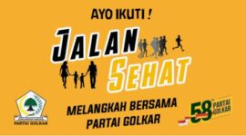 Golkar Jalan Sehat Bersama Masyarakat. [GAMBAR : Tangkapan Layar]