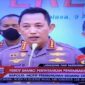 Kapolri Jenderal Listyo Sigit Prabowo saat konferensi pers di Rupatama Mabes Polri, Jakarta, Selasa (9/8/22) malam. FOTO : Tangkapan Layar