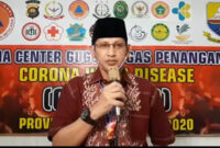 Juru Bicara (Jubir) Gugus Tugas Percepatan Penanganan dan Pencegahan Covid-19 Provinsi Jambi, Johansyah, Minggu (17/05/20)