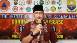 Juru Bicara (Jubir) Gugus Tugas Percepatan Penanganan dan Pencegahan Covid-19 Provinsi Jambi, Johansyah, Minggu (17/05/20)