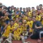Ponpes Nurul Jalal Tebo Saat Memenangkan Final Liga Santri Piala Kasad Zona Jambi setelah Mengalahkan Ponpes Kh Abdul Satar Saleh Merangin di Stadion KONI Tri Lomba Juang Jambi, Senin (15/8/22). FOTO : Penre042