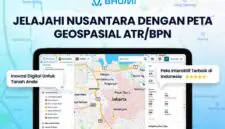 Ilustrasi aplikasi BHUMI ATR/BPN, platform peta geospasial interaktif yang memudahkan masyarakat menjelajahi informasi pertanahan dan data spasial di Indonesia secara digital. DOK. ATR/BPN