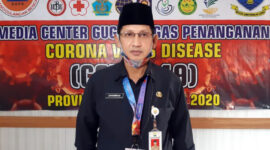 Juru Bicara (Jubir) Gugus Tugas Percepatan Penanganan dan Pencegahan Covid-19 Provinsi Jambi, Johansyah, Rabu (06/05/20)