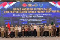 Acara Rakor Pencegahan dan Penyelesaian Tindak Pidana Pertanahan, Hotel Mercure Kemayoran Jakarta, Rabu (8/11/2023). FOTO : HUMAS