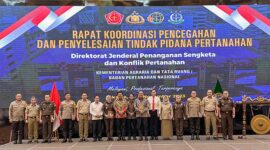 Acara Rakor Pencegahan dan Penyelesaian Tindak Pidana Pertanahan, Hotel Mercure Kemayoran Jakarta, Rabu (8/11/2023). FOTO : HUMAS