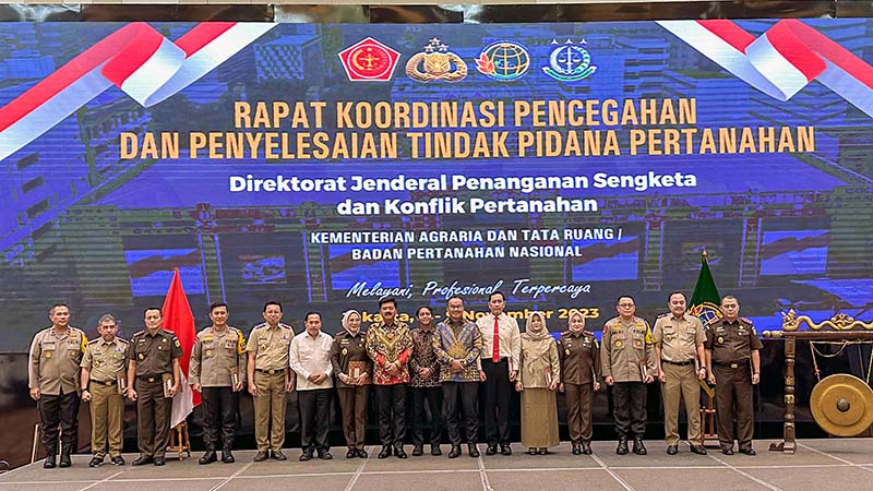 Acara Rakor Pencegahan dan Penyelesaian Tindak Pidana Pertanahan, Hotel Mercure Kemayoran Jakarta, Rabu (8/11/2023). FOTO : HUMAS