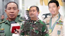 Dari Kiri : Letjen Agus Subiyanto,  Letjen Maruli Simanjuntak dan Letjen Suharyanto. FOTO : LT