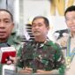 Dari Kiri : Letjen Agus Subiyanto,  Letjen Maruli Simanjuntak dan Letjen Suharyanto. FOTO : LT
