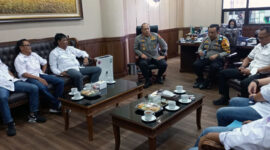 Pengurus SMSI Jambi Saat Silaturrahmi dengan Kapolda Jambi, Senin (10/10/220. FOTO : Dhea