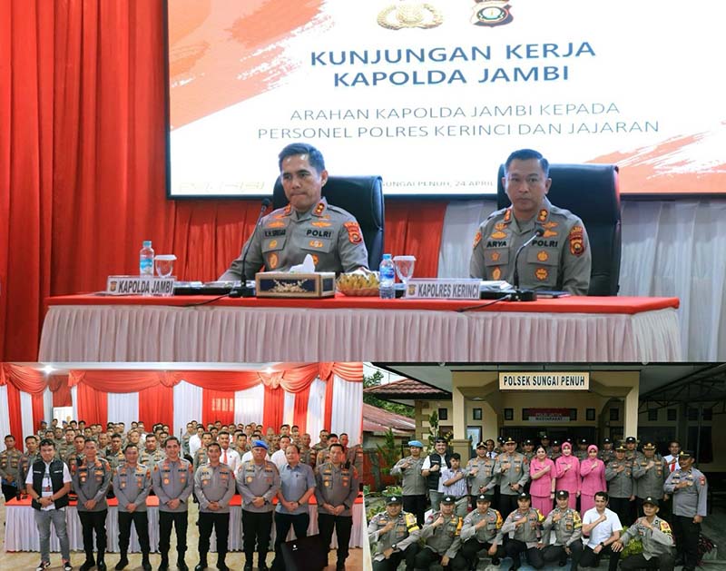 Kapolda Jambi, Irjen Pol. Krisno H. Siregar Memberikan Arahan kepada Personil Polres Kerinci, Kamis (24/04/2025). FOTO : VIRYZHA