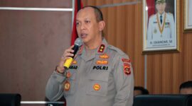Kapolda Sumsel Irjen Pol A Rachmad Wibowo saat Memberikan Arahan Dalam Rapat Koordinasi Antisipasi Pencegahan Karhutla di Ruang Rapat Bende Seguguk (RRBS) 1 Setda OKI, Rabu (31/5/23). FOTO : Hms/Ist