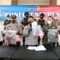 Kapolres Batanghari AKBP M. Hasan, SIK, MH Konfrensi Pers Ungkap Kasus Pembunuhan di Desa Peninjauan Kecamatan Ma Sebo Ulu Kabupaten Batanghari, Jumat (13/5/22). FOTO : Hms Res