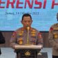 Kapolri Jenderal Pol Listyo Sigit Prabowo saat konfrensi pers di Mabes Polri, Jumat (14/10/22). FOTO : Tangkapan Layar