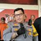 Wakapolresta Jambi AKBP Rully Andi didampingi Kasat Reskrim Kompol Afrito Marbaro Saat Pres Rilis, Selasa (28/3/23). FOTO : Dhea