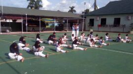 Para Atlet TI Tanjung Jabung Barat saat menjalani sesi latihan. FOTO : Ist