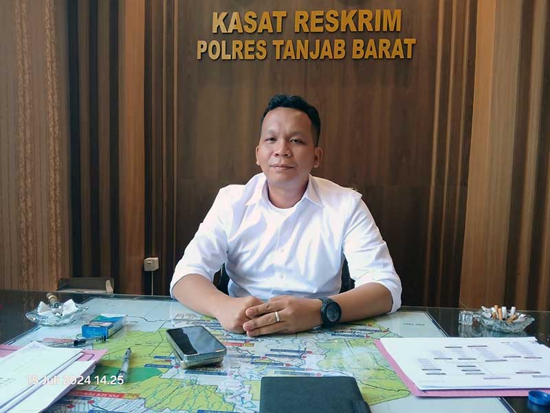 Kasat Reskrim Polres Tanjab Barat AKP Frans Septiawan Sipayung S. T. K, S. I. K. FOTO : LT