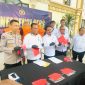 Direktur Reskrimsus Polda Jambi Kombes Pol Taufik Nurmandia saat konferensi pers didampingi Kasubdit IV Kompol Hadi Handoko. FOTO : VIRYZHA