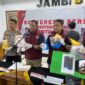 Dirresnarkoba Polda Jambi Kombes Pol Dr Ernesto Saiser Saat Pres Rilis Pengungkapan di Mapolda Hambi. FOTO : Viryzha