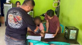 Satreskrim Polres Tanjab Timur Amankan Terduga Pelaku Tindak Pidana Perdagangan Orang. FOTO : Humas RTT