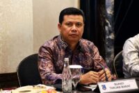 Wakil Bupati Tanjung Jabung Barat, dr. H. Katamso, SA, S.E., M.E., mewakili pemerintah daerah dalam Rapat Umum Pemegang Saham (RUPS) Bank Jambi di Bandung, Senin (08/06). (FOTO : Dok. Prokopim TJB)