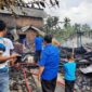 FOTO : Tampak Kadis Pemadam dan Penyemalatan seta Anggota Usai Pemadaman dan Melakukan Pendiginan di TKP
