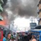 Lokasi Kebakaran di Lorong Banten yang dipadati Warga. FOTO : Tangkapan Layar