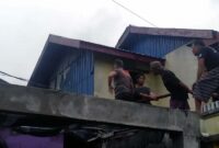 Kebakaran di BTN Permata Hijau Hanguskan Tiga Unit Rumah. FOTO : Polsek Ilir