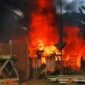 Satu Unit Rumah Warga Desa Muhajirin Ludes Terbakar, Tuananya Sedang Mudik. FOTO : Ist