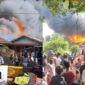 Kebakaran Hanguskan Belasan Rumah di Kelurahan Legok Jambi. [FOTO : tangkapan Layar]