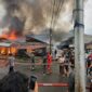 Musibah kebakaran yang terjadi di Jalan A Yani, Kelurahan Tungkal IV Kota, Kecamatan Tungkal Ilir, Tanjung Jabung Barat, Jambi, Senin (31/1/22). FOTO : Sek. Tungkal Ilir
