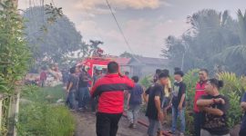 Peristiwa kebakaran Kembali terjadi di Kota Kuala Tungkal Kabupaten Tanjung Jabung Barat, Selasa (26/8/25). FOTO : DAMKAR
