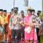 Penyabutan Kapolda Jambi Irjen Rusdi Hartono saat Tiba di Bandara. FOTO : Ist