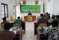 Kajari Tanjung Jabung Barat, Jambi, Marcelo Bellah, SH., MH memimpin langsung Rakor bersama Tim Pakem, di Aula Kantor Kejari, Kamis (13/10/22). FOTO : Dok. Kejari