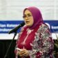 Direktur Jenderal Pembinaan Hubungan Industrial dan Jaminan Sosial Tenaga Kerja (PHI dan Jamsos) Kementerian Ketenagakerjaan (Kemnaker) Indah Anggoro Putri saat memberikan keterangan terkait penguatan program kesejahteraan pekerja di Jakarta. (FOTO : Dok. Biro Humas Kemnaker)