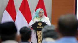 Menuju ILC ke-114 di Swiss! 🇮🇩✨ Dirjen PHI dan Jamsos Kemnaker, Indah Anggoro Putri, memimpin jalannya rapat koordinasi bersama unsur Pemerintah, Serikat Pekerja/Buruh, dan Pengusaha di Jakarta, Selasa (26/5/2026). (FOTO : Dok. Biro Humas Kemnaker)