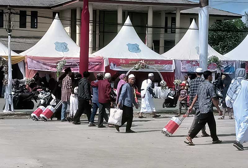 26 Orang Kloter Terakhir Kuota Tambahan Jadi Penutup Kepulangan Jemaah Haji Tanjab Barat. FOTO : LT