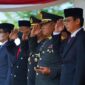 Danrem 042/Gapu Brigjen TNI Supriono menghadiri upacara Peringatan Hari Kesaktian Pancasila di Lapangan Kantor Gubernur Jambi, Sabtu (1/10/22). FOTO : PENREM