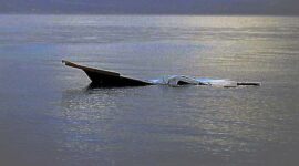 Ilustrasi Perahu Ketek Karam di Sungai. FOTO : Ist/Net