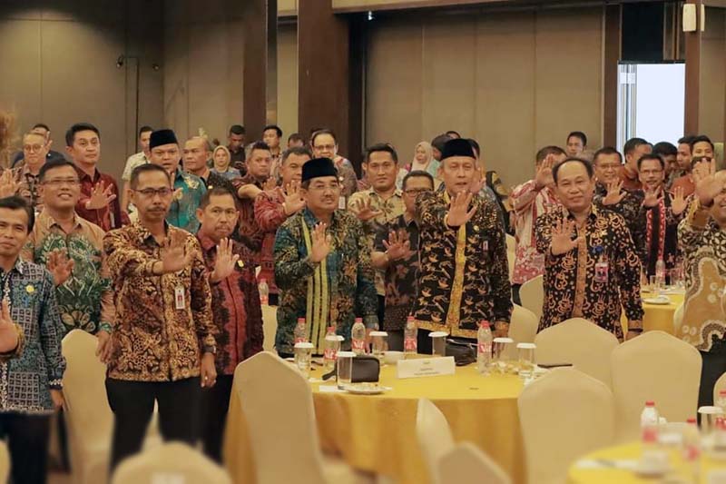 Ketua DPRD H. Abdullah, SE Ketika Ikuti Rakor Pemberantasan Korupsi di Provinsi Jambi. FOTO : HUMAS