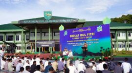 Kodam XVII/Cenderawasih Gelar Shalat Idul Fitri 1443. FOTO : Pendam