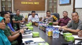 Dandim 0416/Bute Pimpin Rapat Persiapan Kunjungan Ibu Sinta Nuriyah Wahid ke Bungo. FOTO : PENDIM