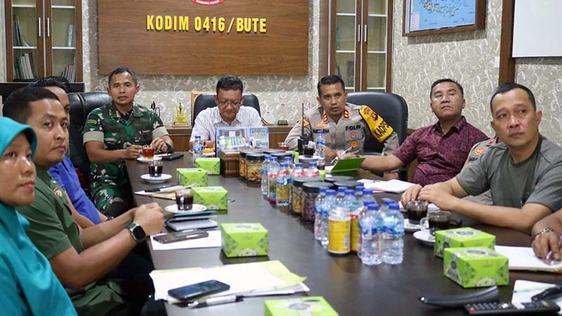 Dandim 0416/Bute Pimpin Rapat Persiapan Kunjungan Ibu Sinta Nuriyah Wahid ke Bungo. FOTO : PENDIM