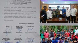 Poktan Desa Badang Tolak Tawaran Pola Usaha Produktif PT DAS senilai Rp22 Milyar. KOLASE : LT