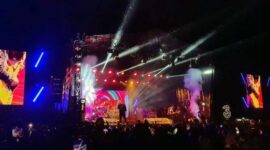 Konser Band Armada bertajuk Happy Week di Lapangan Eks Arena MTQ Kota Jambi, Sabtu malam (5/11/22). FOTO : Tribunjambi.