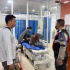 Andre Dwi Setiawan Saat Menjalani Perawatan di RS Kota Jambi Akibat Lukai yang diamali Korban. FOTO : ISt