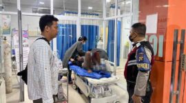 Andre Dwi Setiawan Saat Menjalani Perawatan di RS Kota Jambi Akibat Lukai yang diamali Korban. FOTO : ISt