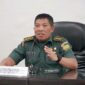 Korem 042/Gapu Kolonel Inf Maskun Nafik, SH Saat Memimpin Rapat Evaluasi Penyerapan Anggaran Belanja Barang Korem 042/Gapu TA 2022 di Ruang Rapat Makorem 042/Gapu Rabu (08/06/22).