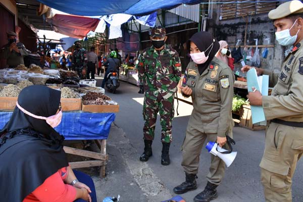 Anggota Gabungan Partoli Pelaksanaan PPKM di Kota Jambi 