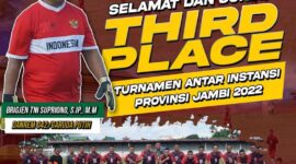 Garuda Putih FC Rebut Juara III Turnamen Sepakbiola Antar Instansi HUT RI ke-77. GRAFIS : PENREM